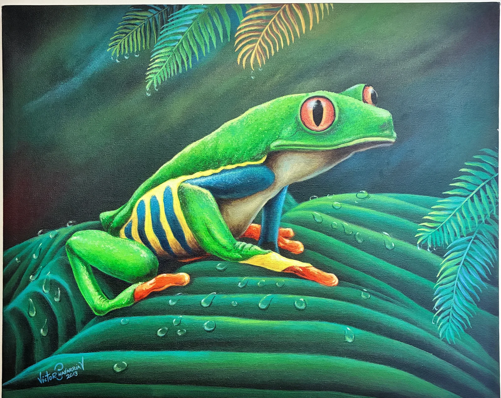 Tree frog painting