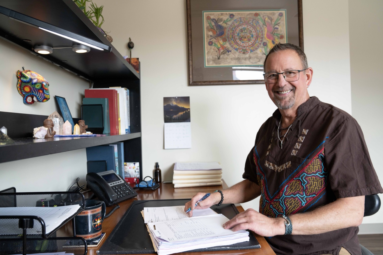 Todd Mangum MD at his desk
